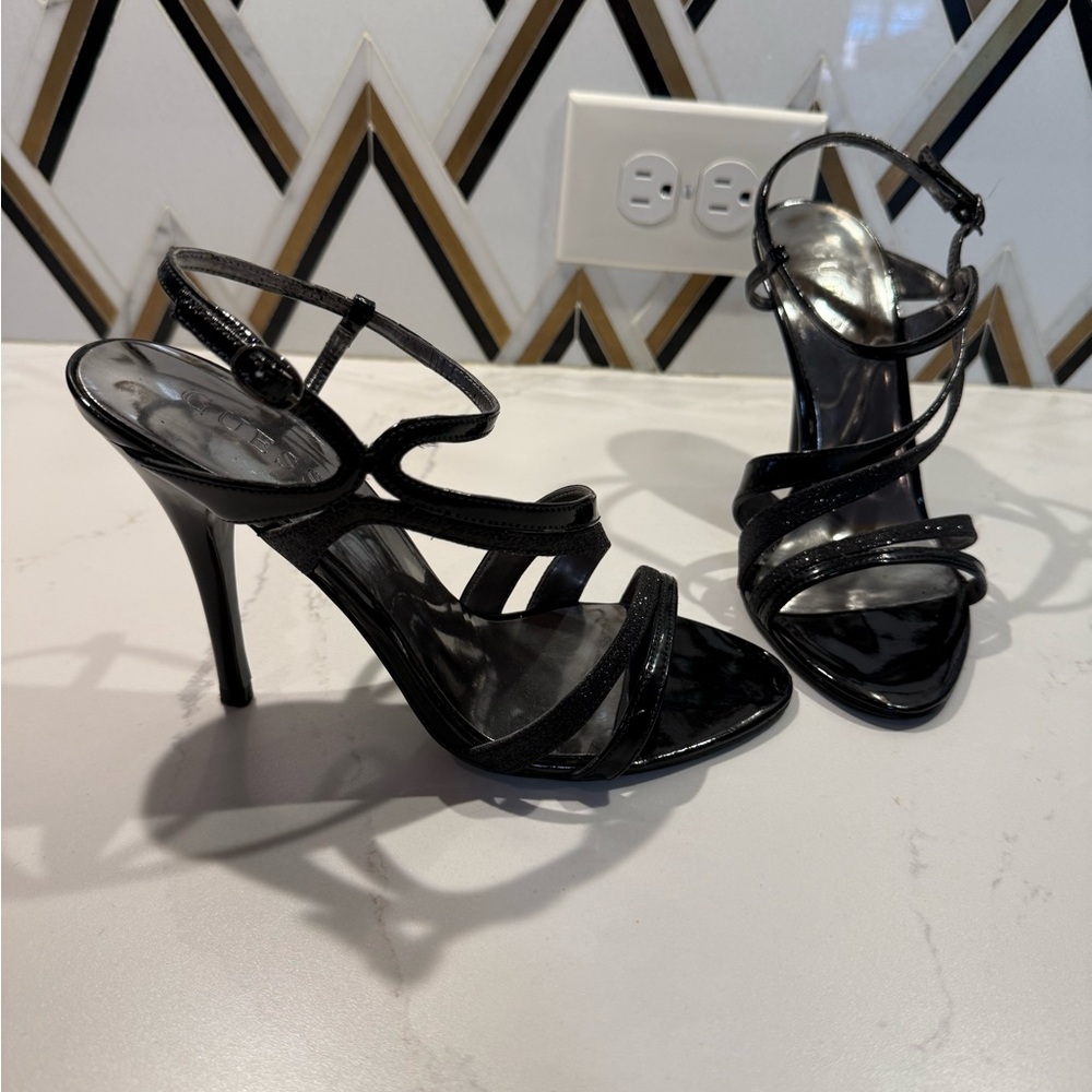 LAST DAY SALE - Guess Black Sparkly Heels